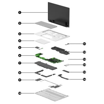 HP SPS-KEYBOARD GLS BL BEL (P86840-A41) thumbnail