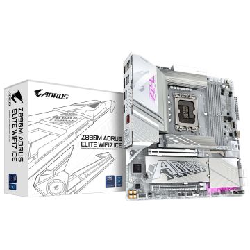 GIGABYTE Z890M AORUS ELITE WIFI7 ICE Intel Z890 LGA 1851 (Socket V1) ATX (Z890M A ELITE WF7 ICE) thumbnail