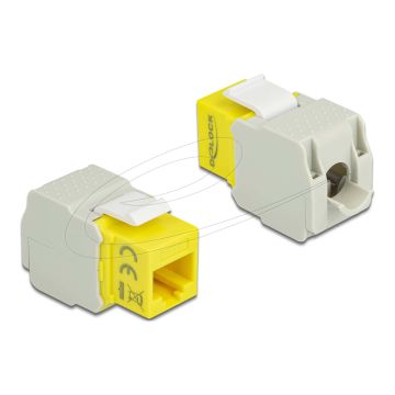 DELOCK Easy 45 Modul Cinch Buchse zu Cinch Buchse vergoldet (91817) thumbnail