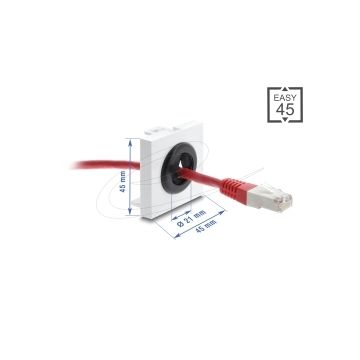DELOCK Easy 45 Modul Cinch Bu > Bu vergoldet weiß/weiß (91819) thumbnail