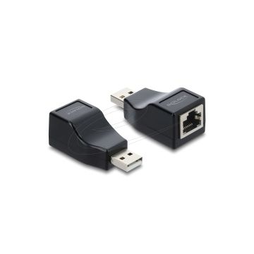 DELOCK Adapter USB 2.0 Typ-A St > Seriell RS-232 RJ45 Buchse (63290) thumbnail