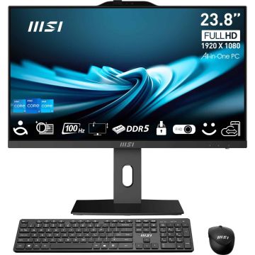 MSI Pro AP242P 14M-649XEU Intel® Core™ i5 i5-14400 60,5 cm (23.8") 1920 x 1080 Pixels Alles-in-één-pc 16 GB DDR5-SDRAM 512 GB SSD Wi-Fi 6E (802.11ax) Zwart (PRO AP242P 14M-649XEU) thumbnail