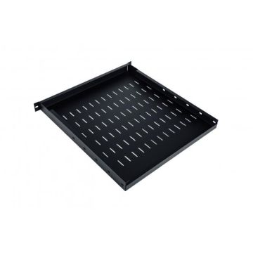 Digitus 1U adjustable shelf 19, depth 500-900 mm, load capacity 100 kg, mounting at 4 points, screws included, black (RAL 9005) (TN-19-5/9-1U-W-BK) thumbnail