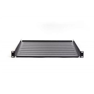 Digitus 1U fixed shelf 19, depth 650 mm, load capacity 25 kg, mounting at 4 points, screws and bracket included, black (RAL 9005 (TN-19-650-1U-BK) thumbnail