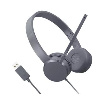 Lenovo GXD1D09516 hoofdtelefoon/headset Bedraad Hoofdband Business/Everyday Grijs (GXD1D09516) thumbnail