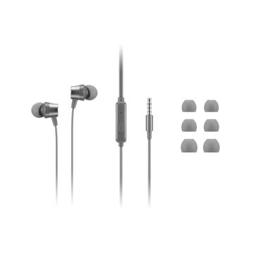 Lenovo 110 Analog Hoofdtelefoons Bedraad In-ear Oproepen/muziek Grijs (GXD1J77354) thumbnail