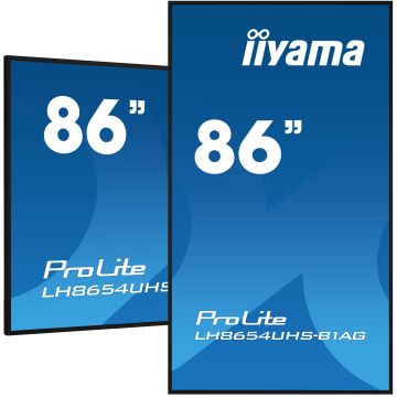 iiyama To Be Updated 2,17 m (85.6") LED Wifi 4K Ultra HD Zwart (LH8654UHS-B1AG) thumbnail