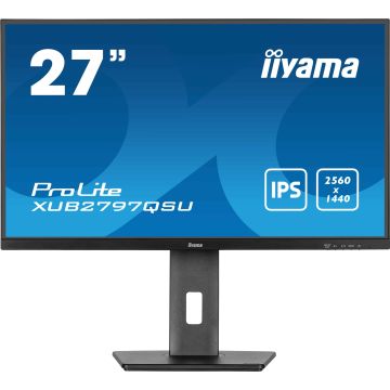 iiyama ProLite XUB2797QSU-B1 computer monitor 68,6 cm (27") 2560 x 1440 Pixels Wide Quad HD LED Zwart (XUB2797QSU-B1) thumbnail