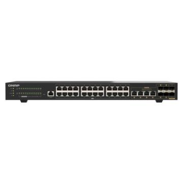 QNAP QSW-M2130-4C2S24T netwerk-switch Managed L2 2.5G Ethernet (100/1000/2500) 1U Zwart (QSW-M2130-4C2S24T) thumbnail