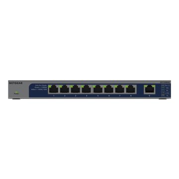 NETGEAR GS108MX-100EUS netwerk-switch Unmanaged L2 Gigabit Ethernet (10/100/1000) Bureaublad-/wandmontage (GS108MX-100EUS) thumbnail
