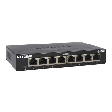 NETGEAR GS308-300PES netwerk-switch Unmanaged L2 Gigabit Ethernet (10/100/1000) Zwart (GS308-300PES) thumbnail