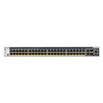 NETGEAR ProSAFE Managed Switch - GSM4352PA - Stackable platform met 48 PoE+ poorten + 2 x SFP+ en 2 x 10GBASE-T poorten (550W PSU) (GSM4352PA-100NES) thumbnail