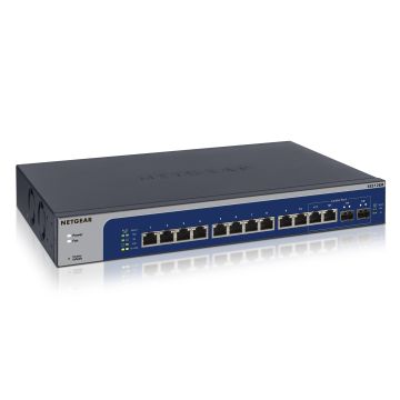 NETGEAR XS512EM Managed L2 10G Ethernet (100/1000/10000) 1U Blauw, Grijs (XS512EM-100EUS) thumbnail