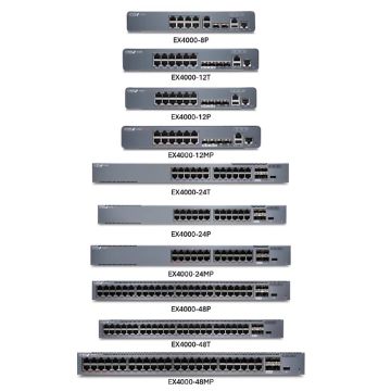 Juniper EX4000 48-Port 10/100/1000BaseT 4x 1G/10G SFP/SFP + (optics sold separately) with Standard SW (EX4000-48T) (EX4000-48T) thumbnail