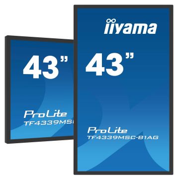 iiyama TF4339MSC-B1AG beeldkrant 109,2 cm (43") LED 400 cd/m² Full HD Zwart Touchscreen (TF4339MSC-B1AG) thumbnail