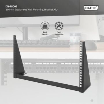 Digitus 1U rack blank panel for 19 Cabinet, Black (RAL 9005) (TN-19-M1U-BK) thumbnail