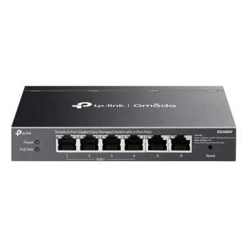 TP-Link Omada ES206GP netwerk-switch Managed Gigabit Ethernet (10/100/1000) Power over Ethernet (PoE) Zwart (ES206GP(UN)) thumbnail