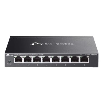 TP-Link Omada ES208G netwerk-switch Managed L2 Gigabit Ethernet (10/100/1000) Zwart (ES208G(UN)) thumbnail