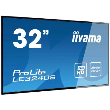 iiyama LE3240S-B3 beeldkrant Digitale signage flatscreen 80 cm (31.5") LED 350 cd/m² Full HD Zwart 16/7 (LE3240S-B3) thumbnail