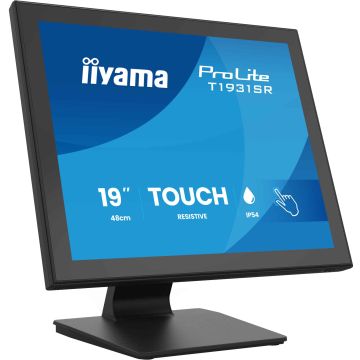 Iiyama 19i LCD Resistive Touch Screen 1280 x 1024 IPS panel LED Bl. SpeakersVGA HDMI DisplayPort 195 cd/m 1000:1 14ms USB Interf (T1931SR-B2S) thumbnail