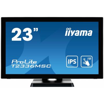 iiyama ProLite T2336MSC-B3 computer monitor 58,4 cm (23") 1920 x 1080 Pixels Full HD LED Touchscreen Zwart (T2336MSC-B3) thumbnail