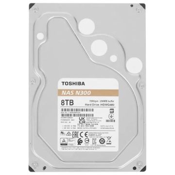Toshiba N300 NAS - 8TB - SATA 6 Gb/s (HDWG480UZSVA) thumbnail