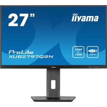 iiyama ProLite XUB2797QSN-B1 computer monitor 68,6 cm (27") 2560 x 1440 Pixels Wide Quad HD LED Zwart (XUB2797QSN-B1) thumbnail