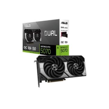 ASUS Dual GeForce RTX 5070 OC - 12GB GDDR7, HDMI, 3x DP (DS 90YV0M17-M0NA00) thumbnail