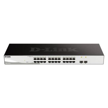 D-Link DGS-1210-26 netwerk-switch Managed L2 Gigabit Ethernet (10/100/1000) 1U Zwart, Grijs (DGS-1210-26/E) thumbnail