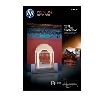 HP Premium Gloss 25 sht/A3+/330 x 483 mm (13 x 19 in) pak fotopapier Wit Glans