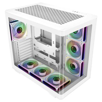 Cooler Master E600-WGNN-S02 Tempered Glass Panoramic Panel- Full curved, 7 x ARGB fans, supports (E600-WGNN-S02) thumbnail