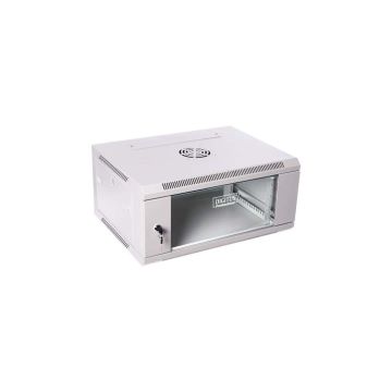 Digitus 6U wall mounting cabinet 19 rack 600x450, glass door, mounted, 60kg, grey (RAL 7035) (DN-W19 06U/450/MD) thumbnail