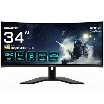 GIGABYTE G34WQCP computer monitor 86,4 cm (34") 3440 x 1440 Pixels UltraWide Quad HD LED Zwart (G34WQCP) thumbnail