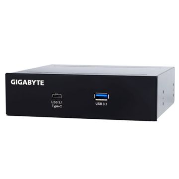 GIGABYTE GC-USB 3.1 BAY 13,3 cm (5.25") I/O ports paneel Zwart (GC-USB 3.1 BAY) thumbnail