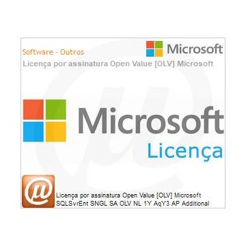 MicrosoftSQLServerEnterpriseEdition Sngl SoftwareAssurance OLV 1License NoLevelAdditionalProduct 1Year Acquiredyear3 (810-04897) thumbnail