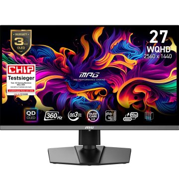 MSI MPG 271QRXDE QD-OLED computer monitor 67,3 cm (26.5") 2560 x 1440 Pixels Wide Quad HD Zwart (9S6-3CD79A-006 / 9S6-3CD79A-052) thumbnail