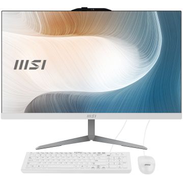 MSI Modern AM242 1M-1220EU Intel Core 5 120U 60,5 cm (23.8") 1920 x 1080 Pixels Alles-in-één-pc 8 GB DDR5-SDRAM 512 GB SSD Windows 11 Pro Wi-Fi 6E (802.11ax) Wit (MODERN AM242 1M-1220EU) thumbnail