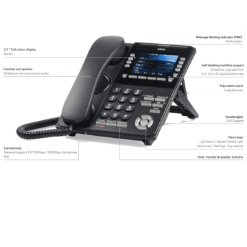 NEC ITK-8LCX-1 DT920 IP Deskphone (ITK-8LCX-1) thumbnail