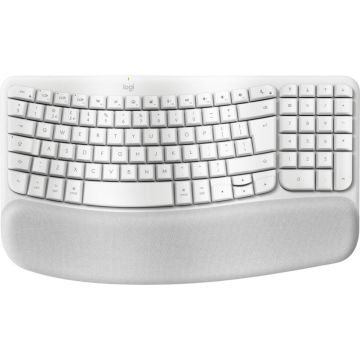 Logitech WAVE KEYS FOR MAC Wave Keys wireless ergonomic keyboard - OFFWHITE - UK - INTNL-973 (920-012408) thumbnail