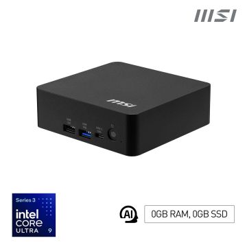 MSI Cubi NUC AI+ 3MG-003BEU USFF Zwart 386H Intel SoC FCBGA2540 4,9 GHz Ingebouwde luidsprekers (936-B21111-003) thumbnail