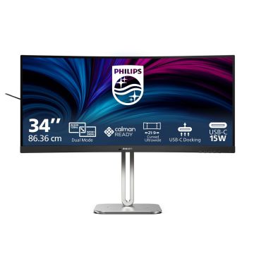 Philips 5000 series 34B2U5900C/00 computer monitor 86,4 cm (34") 5120 x 2160 Pixels WUHD LCD Grijs (34B2U5900C/00) thumbnail