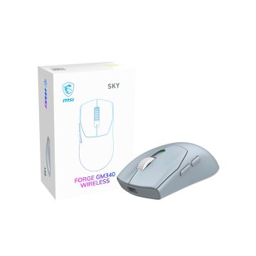 MSI Forge Gm340 Wireless Sky muis Gamen Ambidextrous RF-draadloos + Bluetooth Optisch 12000 DPI (S12-4301770-HH9) thumbnail