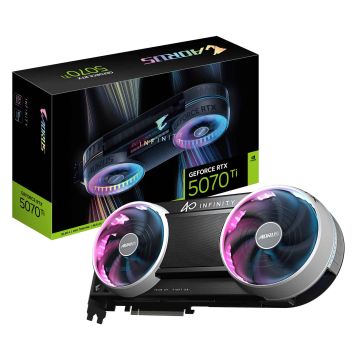 GIGABYTE AORUS GeForce RTX 5070 Ti INFINITY 16G NVIDIA 16 GB GDDR7 (GV-N507TAORUS IF-16GD) thumbnail