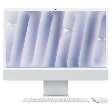 Apple iMac Z1E2 59,62cm 23,5Zoll Standardglas M4 8C CPU/8C GPU/16C N.E. 16GB 1TB SSD Ohne Eth MM MaKey DE Silber (Z1E2-MWUC3D/A-078PP6) thumbnail