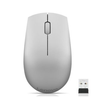 Lenovo 520 2.4 GHz RF Wireless Optical Mouse 1000 DPI Optical Sensor Ambidextrous Platinum - GY50T83716 (GY50T83716) thumbnail