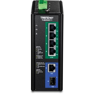 TRENDnet TI-BG50611 - Version v1.0R - Switch - industriell - 4 x 10/100/1000/2.5G (PoE++) (TI-BG50611) (TI-BG50611) thumbnail