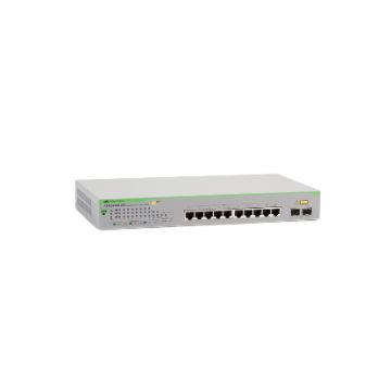 Allied Telesis GS950/10PS Managed Gigabit Ethernet (10/100/1000) Power over Ethernet (PoE) Groen, Grijs (AT-GS950/10PS V2-50) thumbnail