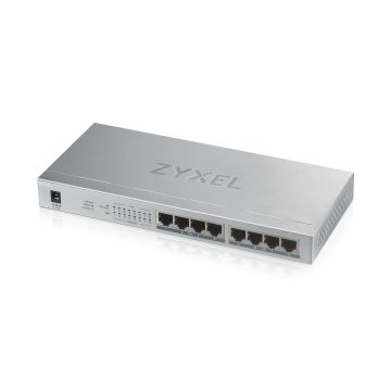 Zyxel GS1008HP Unmanaged Gigabit Ethernet (10/100/1000) Power over Ethernet (PoE) Grijs (GS1008HP-EU0101F) thumbnail