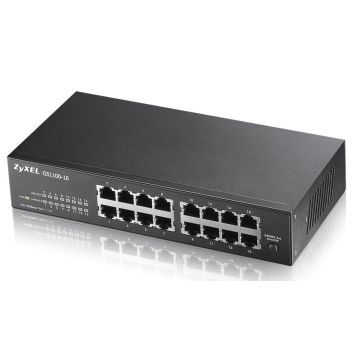Zyxel GS1100-16 Unmanaged Gigabit Ethernet (10/100/1000) (GS1100-16-EU0103F) thumbnail