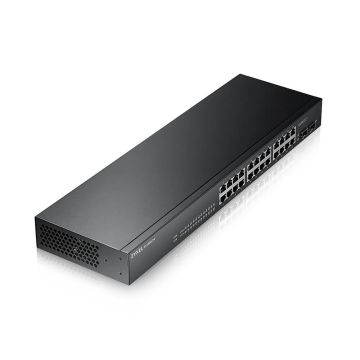 Zyxel GS-1900-24 v2 Managed L2 Gigabit Ethernet (10/100/1000) 1U Zwart (GS1900-24-EU0102F) thumbnail